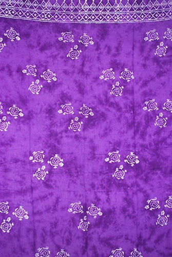 Batik Purple Sarong With Turtles By AllSarongs