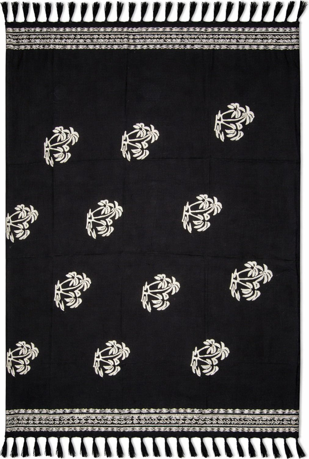 Black Sarong with Palm Trees