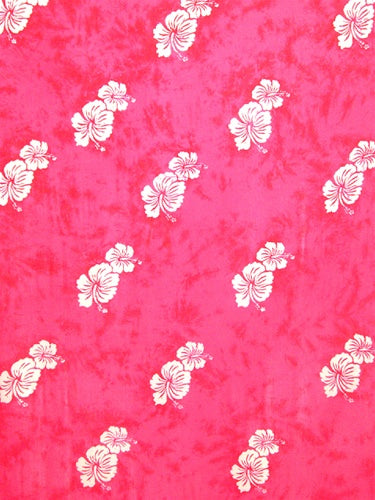 Batik Pink Sarong With Hibiscus By AllSarongs