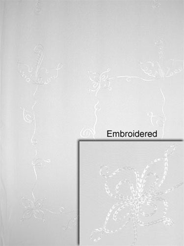 Embroidered Solid White Sarong By AllSarongs