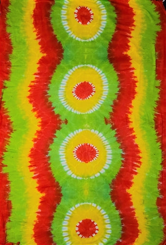 Tie Dye Sarong Circles in Blue Green Purple By AllSarongs