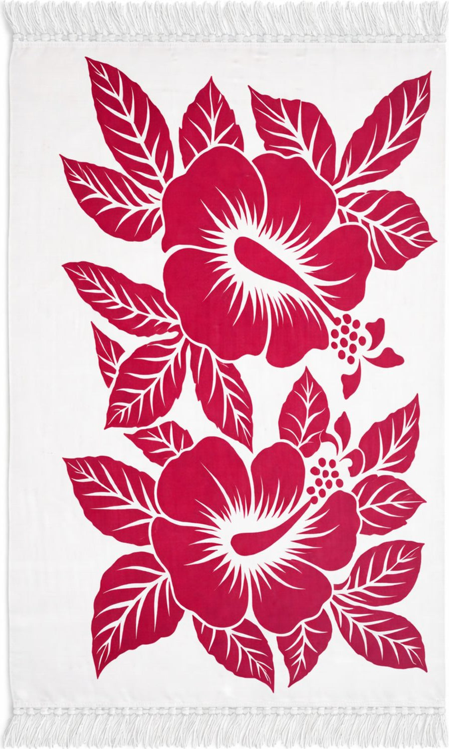 Pink floral design on a white background